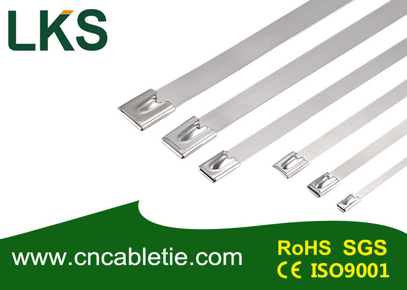 4.6*200mm SS316 grade Ball-lock stainless steel self-locking cable tie